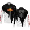 MOTOCROCSS LIMITED EDITION - CUSTOM NAME - REDBULL - LONG SLEEVE POLO SHIRT