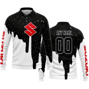 MOTOCROCSS LIMITED EDITION - CUSTOM NAME - SUZUKI - LONG SLEEVE POLO SHIRT