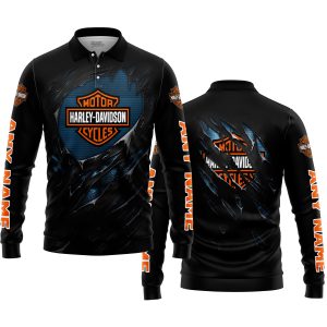 LIMITED EDITION SUPERMAN - HARLEY DAVIDSON - LONG SLEEVE POLO SHIRT