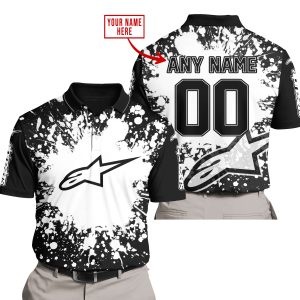 LIMITED EDITION MOTOCROCSS - CUSTOM NAME - ALPINESTARS - POLO SHIRT