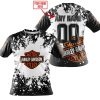 LIMITED EDITION MOTOCROCSS - CUSTOM NAME - HARLEY DAVIDSON - T-SHIRT