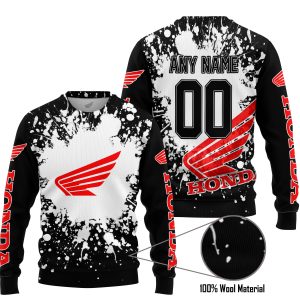 LIMITED EDITION MOTOCROCSS - CUSTOM NAME - HONDA - SWEATER UGLY