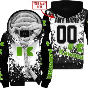 LIMITED EDITION MOTOCROCSS - CUSTOM NAME - KAWASAKI - FLEECE ZIP HOODIE