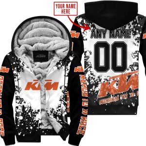 LIMITED EDITION MOTOCROCSS - CUSTOM NAME - KTM - FLEECE ZIP HOODIE