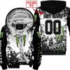 LIMITED EDITION MOTOCROCSS - CUSTOM NAME - MONSTER ENERGY - FLEECE ZIP HOODIE