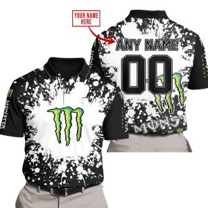 LIMITED EDITION MOTOCROCSS - CUSTOM NAME - MONSTER ENERGY - POLO SHIRT