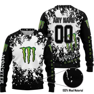 LIMITED EDITION MOTOCROCSS - CUSTOM NAME - MONSTER ENERGY - SWEATER UGLY