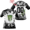 LIMITED EDITION MOTOCROCSS - CUSTOM NAME - MONSTER ENERGY - T-SHIRT