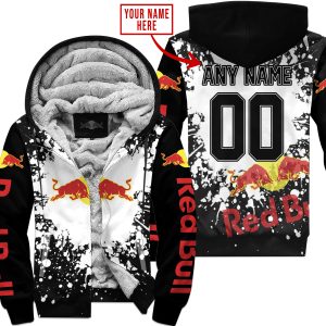 LIMITED EDITION MOTOCROCSS - CUSTOM NAME - REDBULL - FLEECE ZIP HOODIE