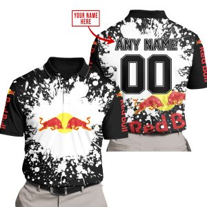 LIMITED EDITION MOTOCROCSS - CUSTOM NAME - REDBULL - POLO SHIRT
