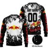 LIMITED EDITION MOTOCROCSS - CUSTOM NAME - REDBULL - SWEATER UGLY