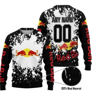 LIMITED EDITION MOTOCROCSS - CUSTOM NAME - REDBULL - SWEATER UGLY