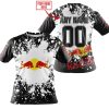 LIMITED EDITION MOTOCROCSS - CUSTOM NAME - REDBULL - T-SHIRT