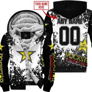 LIMITED EDITION MOTOCROCSS - CUSTOM NAME - ROCKSTAR - FLEECE ZIP HOODIE