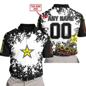 LIMITED EDITION MOTOCROCSS - CUSTOM NAME - ROCKSTAR - POLO SHIRT