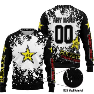 LIMITED EDITION MOTOCROCSS - CUSTOM NAME - ROCKSTAR - SWEATER UGLY