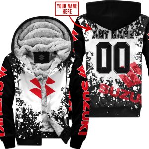 LIMITED EDITION MOTOCROCSS - CUSTOM NAME - SUZUKI - FLEECE ZIP HOODIE