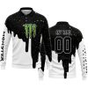 MOTOCROCSS LIMITED EDITION - CUSTOM NAME - MONSTER ENERGY - LONG SLEEVE POLO SHIRT