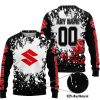 LIMITED EDITION MOTOCROCSS - CUSTOM NAME - SUZUKI - SWEATER UGLY