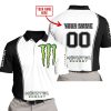 LIMITED EDITION - CUSTOM NAME MOTOCROCSS V2 - MONSTER  ENERGY - POLO SHIRT