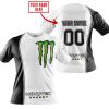 LIMITED EDITION - CUSTOM NAME MOTOCROCSS V2 - MONSTER  ENERGY - T-SHIRT