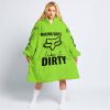 RACING GIRLS LIKE IT DIRTY - FOX RACING - GREEN 1 - OODIE BLANKET HOODIE