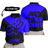 JUST FKCN SEND IT - 3D ALL OVER PRINTED - FOX RACING - BLUE - POLO SHIRT