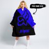 JUST FKCN SEND IT - 3D ALL OVER PRINTED - FOX RACING - BLUE - OODIE BLANKET HOODIE