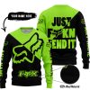 JUST FKCN SEND IT - 3D ALL OVER PRINTED - FOX RACING - GREEN 1 - SWEATER UGLY