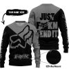 JUST FKCN SEND IT - 3D ALL OVER PRINTED - FOX RACING - GREY - SWEATER UGLY