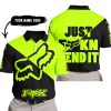 JUST FKCN SEND IT - 3D ALL OVER PRINTED - FOX RACING - NEON - POLO SHIRT