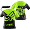 JUST FKCN SEND IT - 3D ALL OVER PRINTED - FOX RACING - NEON - T-SHIRT
