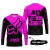 JUST FKCN SEND IT - 3D ALL OVER PRINTED - FOX RACING - PINK - JERSEY