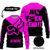 JUST FKCN SEND IT - 3D ALL OVER PRINTED - FOX RACING - PINK - SWEATER UGLY