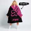 JUST FKCN SEND IT - 3D ALL OVER PRINTED - FOX RACING - PINK 1 - OODIE BLANKET HOODIE