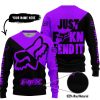 JUST FKCN SEND IT - 3D ALL OVER PRINTED - FOX RACING - PURPLE - SWEATER UGLY