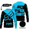 JUST FKCN SEND IT - 3D ALL OVER PRINTED - FOX RACING - SKY BLUE - SWEATER UGLY