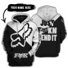 JUST FKCN SEND IT - 3D ALL OVER PRINTED - FOX RACING - WHITE