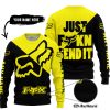 JUST FKCN SEND IT - 3D ALL OVER PRINTED - FOX RACING - YELLOW - SWEATER UGLY