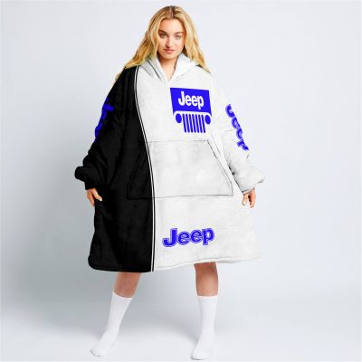 Limited Edition - Custom Name Jeep - Blue - Oodie Blanket