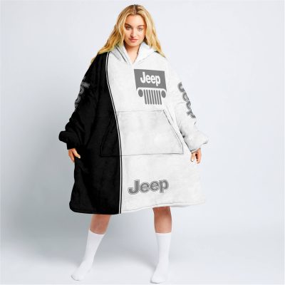 Limited Edition - Custom Name Jeep - Grey - Oodie Blanket