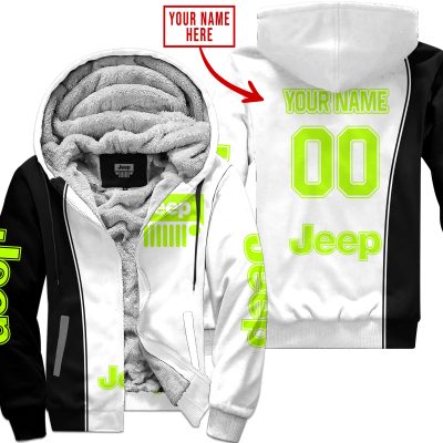 Limited Edition - Custom Name Jeep - Neon - Fleece Zip Hoodie