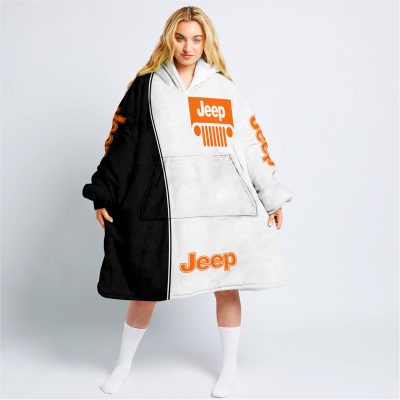 Limited Edition - Custom Name Jeep - Orange - Oodie Blanket
