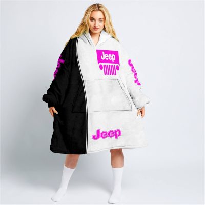 Limited Edition - Custom Name Jeep - Pink - Oodie Blanket