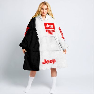 Limited Edition - Custom Name Jeep - Red - Oodie Blanket