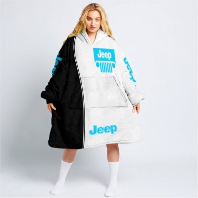 Limited Edition - Custom Name Jeep - Sky Blue - Oodie Blanket