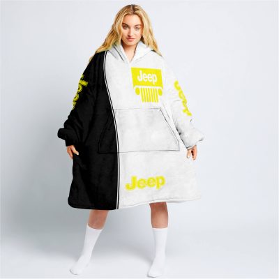 Limited Edition - Custom Name Jeep - Yellow - Oodie Blanket