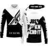 JUST FKCN SEND IT - 3D ALL OVER PRINTED - FLY RACING - LONG SLEEVE POLO SHIRT
