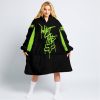 WHAT THE FOX – LIMITED EDITION – FOX RACING - BLACK GREEN 1 - OODIE BLANKET HOODIE