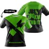 JUST FKCN SEND IT - 3D ALL OVER PRINTED - KAWASAKI - T-SHIRT